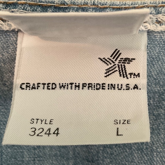 Mixed Blues Denim Bustier Crop Top Juniors Size L Vintage - Picture 4 of 10